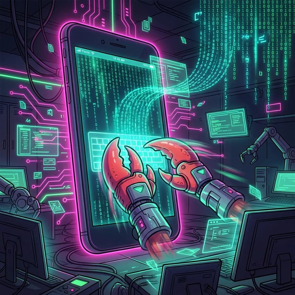 Illustration Dev depuis ton téléphone