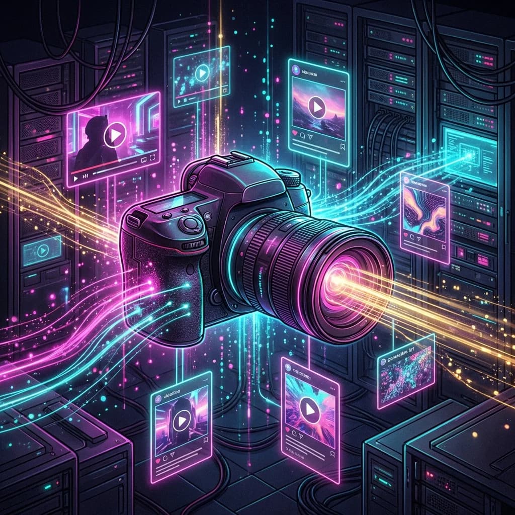 Illustration Production de contenu